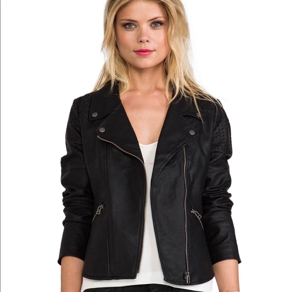 NWT! Sanctuary Vegan LaserCut Med Moto Jacket